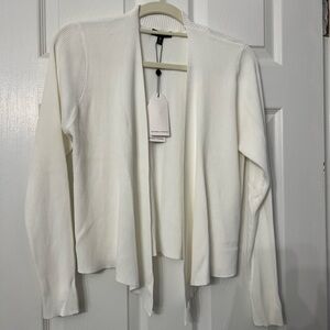 Universal Standard Knitted Wrap White Cardigan Sweater Lightweight